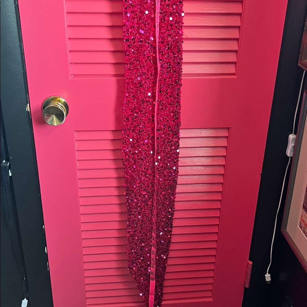 Sparkling Pink Sequin scrap fabric